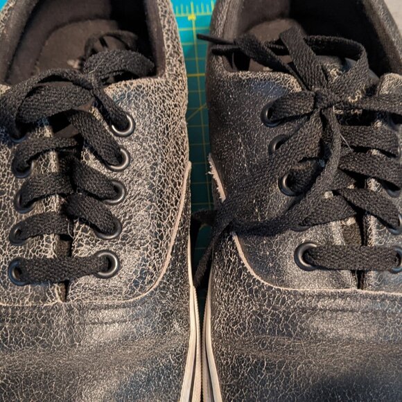 Vans Black cracked Leather size 8.5 - Picture 4 of 9